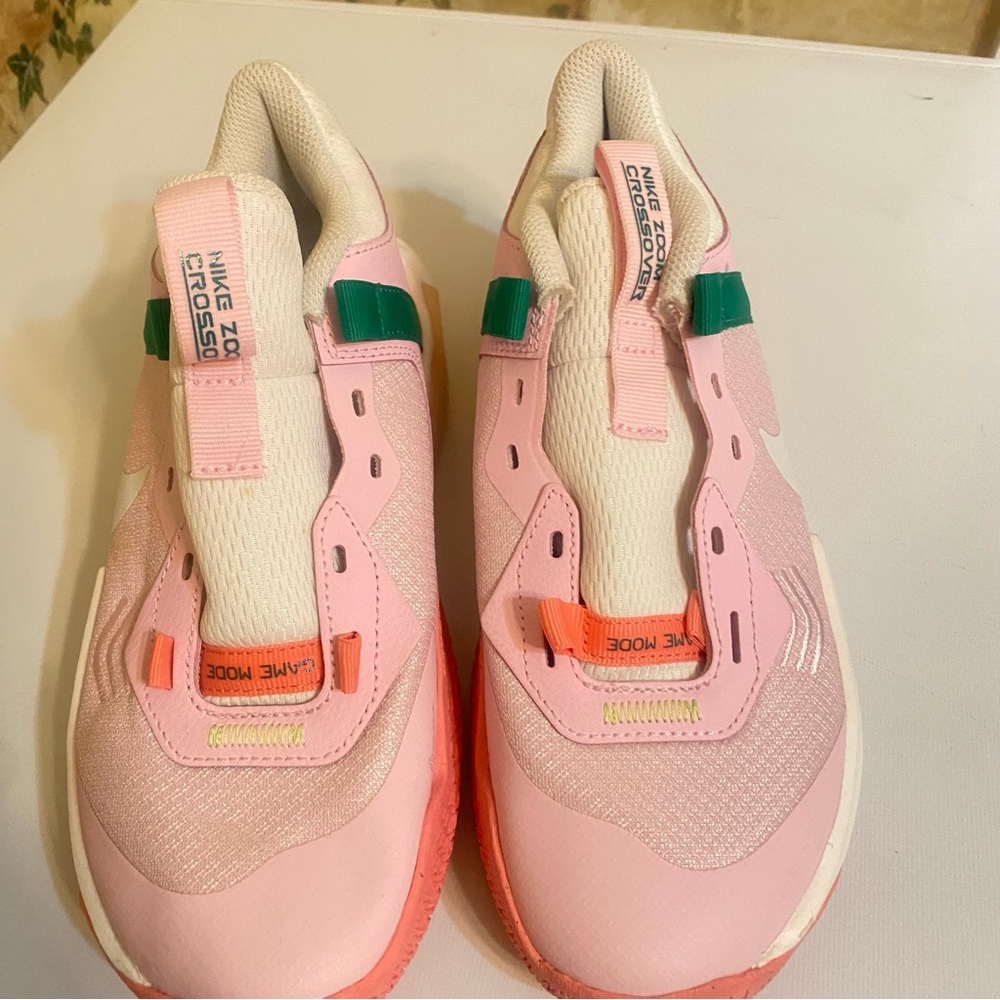 Nike Kids Pink and Green Sneakers